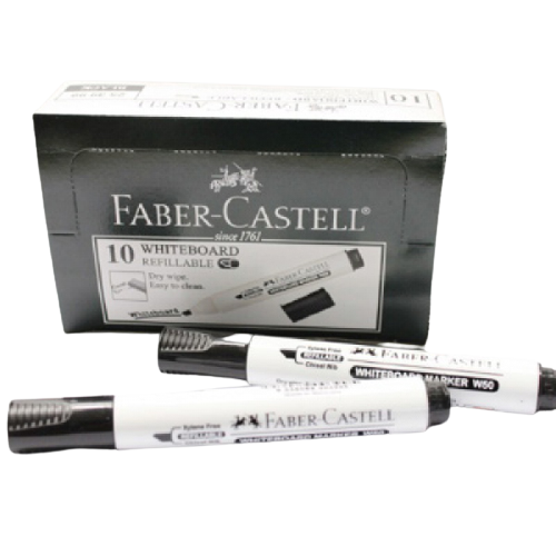 FABER-CASTELL Whiteboard Marker 253999(W50) Black Chisel Tip - Al Masam Stationery LLC Main image