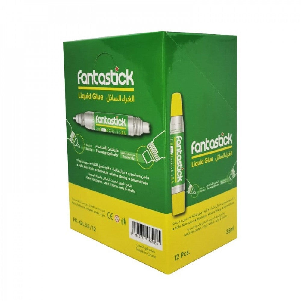 Fantastick Non-Toxic Liquid Glue 35ml 12 Pcs - Al Masam Stationery LLC Main image