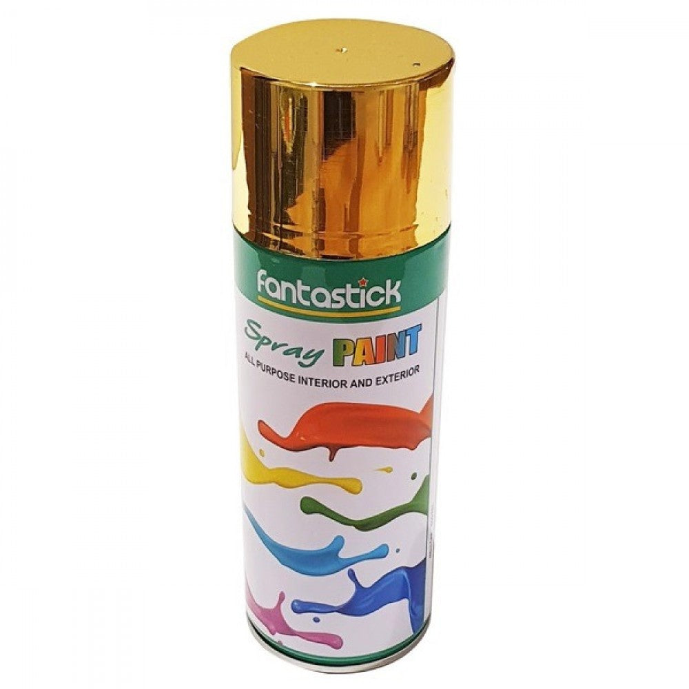 Fantastick Spray Paint Acrylic ml  400 ml Bright Gold - Al Masam Stationery LLC Main image