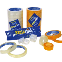 Fantastick Stationery Tape 3/4"X72yds Yellow Pack of 8rolls - Al Masam Stationery LLC Main image