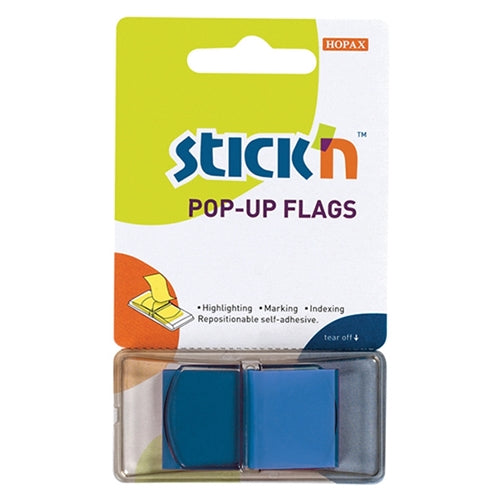 Fantastick Pop up Flags, Blue, 45x25mm, 50 sht/pad - Al Masam Stationery LLC Main image