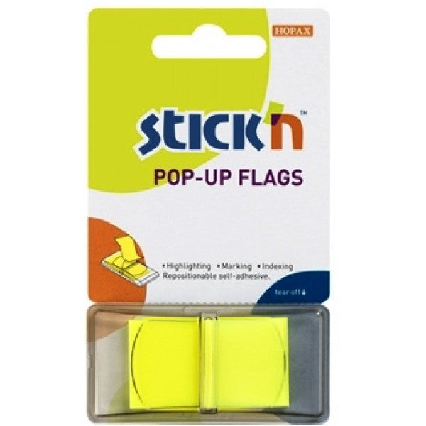 Fantastick Pop up Flags, Yellow, 45x25mm, 50 sht/pa - Al Masam Stationery LLC Main image