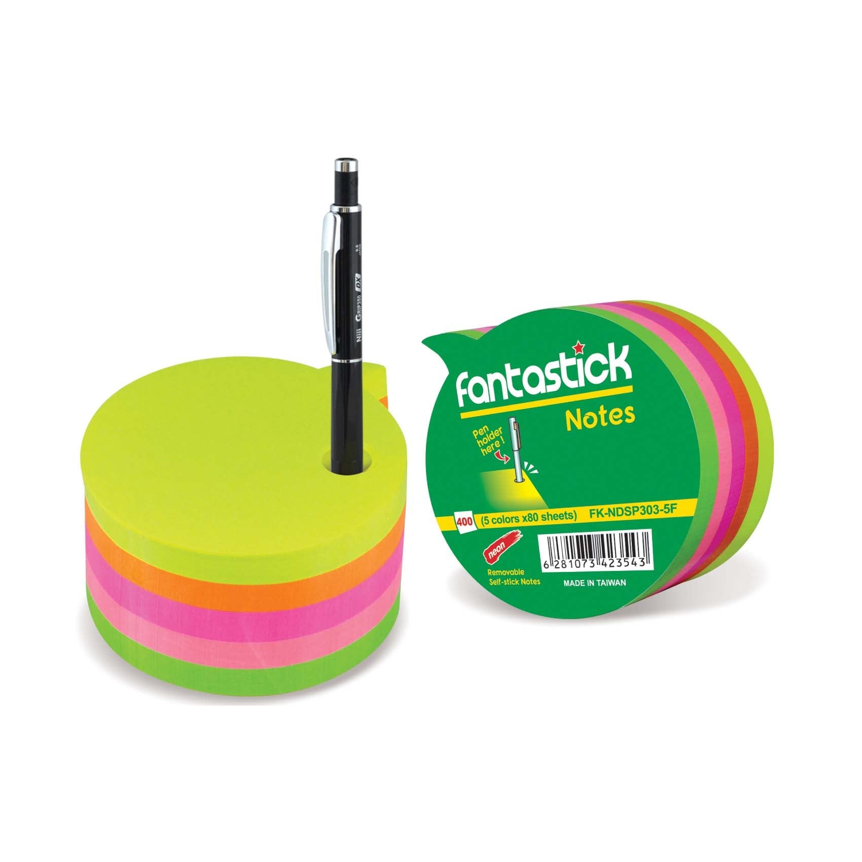 Fantastick Sticky Notes Fluorecent 5 Color Speech - Al Masam Stationery LLC Main image