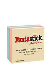 Fantastick Sticky Notes 3"x3" Pastel 4 Color. - Al Masam Stationery LLC