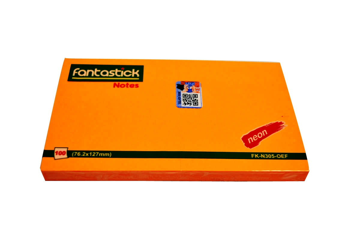 Fantastick Stick Notes 3x5" Fluor. Orange - Al Masam Stationery LLC Main image