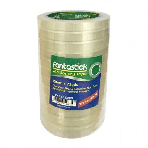Fantastick Tape 12mmx72yrdsx3" 12 Rolls Pack - Al Masam Stationery LLC Main image