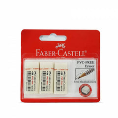 FABER-CASTELL PVC Free Eraser (188529-3pc Blister) - Al Masam Stationery LLC