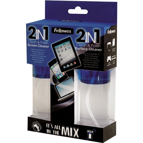 Fellowes 2 in 1 Screen & Surface Cleaning Kit Model - Al Masam Stationery LLC Main image