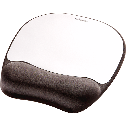 Fellowes Memory Foam Mousepad Wrist Support - Silver Streak - (New Model) - FEL 9175801 - Al Masam Stationery LLC Main image