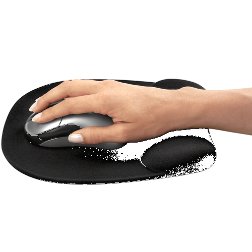 Fellowes Memory Foam Wrist Support With Mouse Pad - Black Secondary image