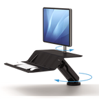 Fellowes Lotus Rt Sit-Stand Workstation - Black / Grey - Al Masam Stationery LLC