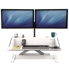 Fellowes Lotus Sit-Stand Workstation - White - Al Masam Stationery LLC