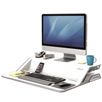 Fellowes Lotus Sit-Stand Workstation - White - Al Masam Stationery LLC