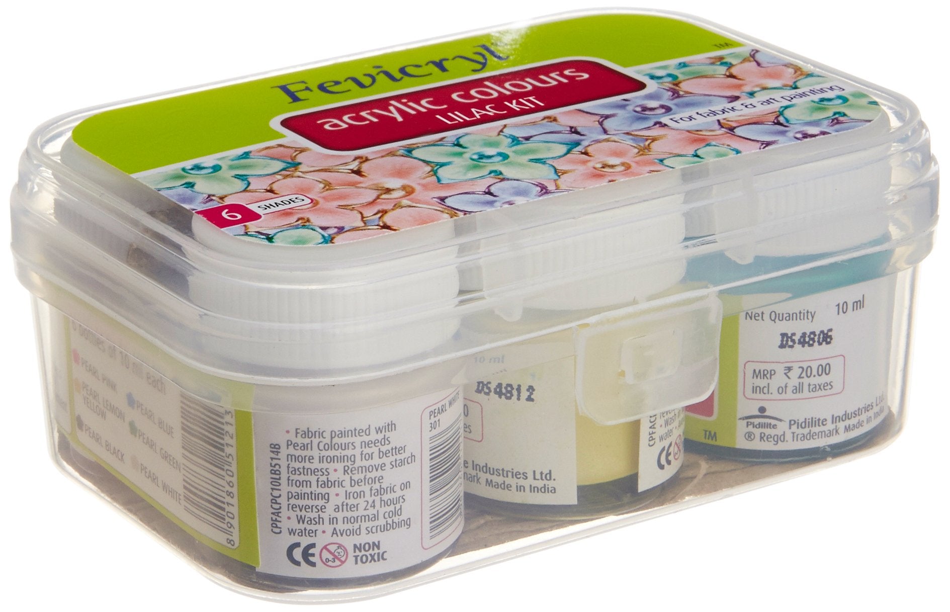 Fevicryl acrylic pearl kit 60ml six shades (metallic color) - Al Masam Stationery LLC Main image