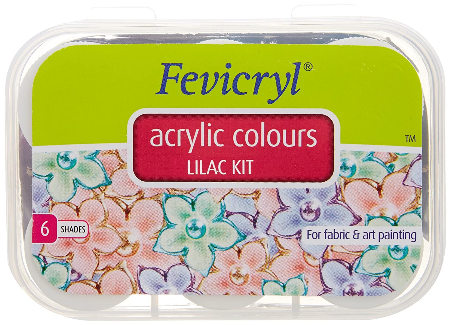 FEVICRYL LILAC KIT 60ML SIX SHADES (ACCRYLIC COL) - Al Masam Stationery LLC Main image