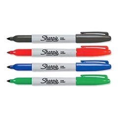 Sharpie Fine Tip Permanent Marker Assorted 4 Pieces - (SP-S0810970) - Al Masam Stationery LLC