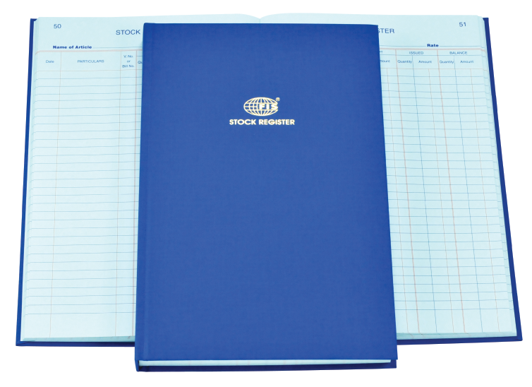 FIS Stock Register 3Q account book with a sturdy cover and lined pages for organized record-keeping. Main image