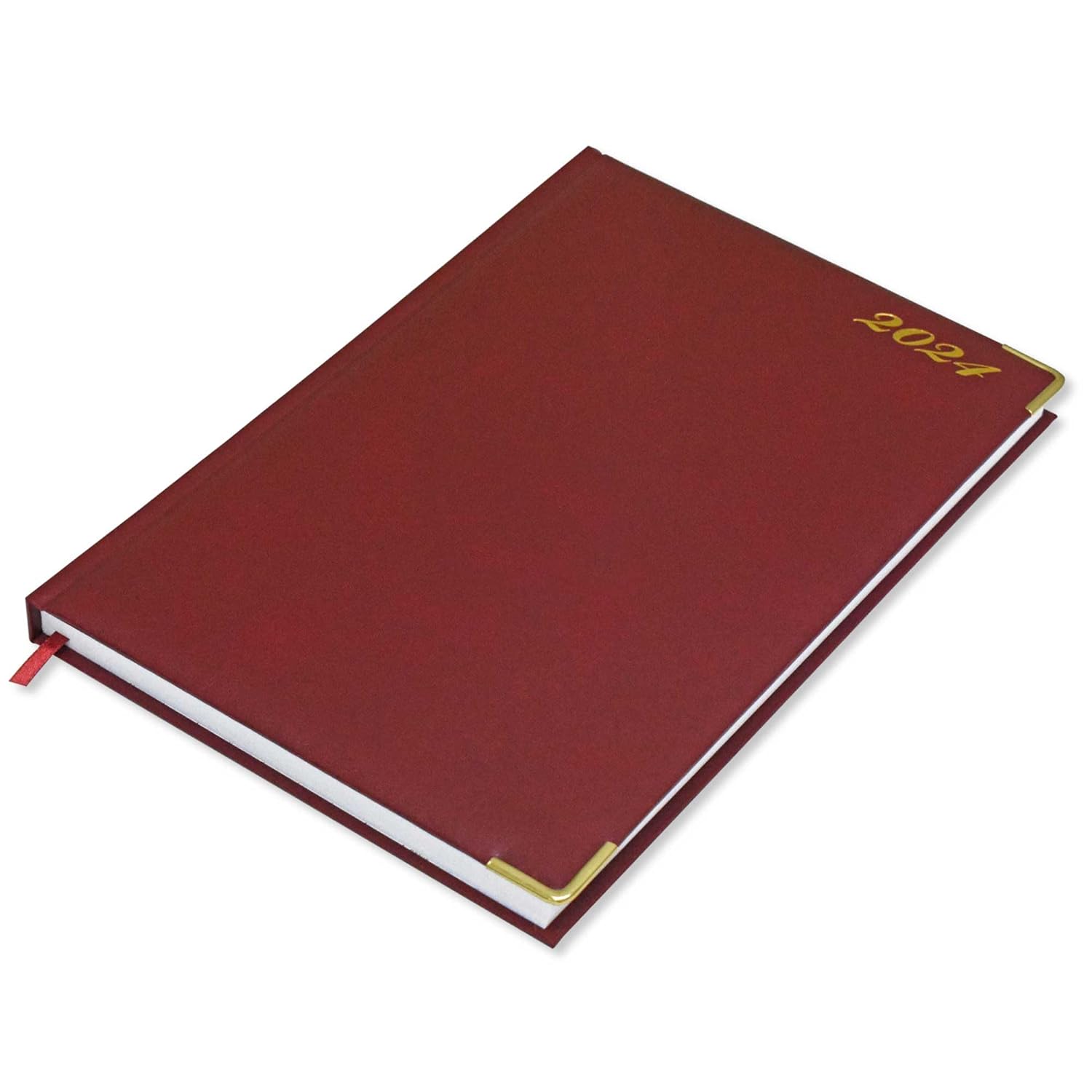 FIS A4 Diary 2024 English (Golden Corners) Maroon.