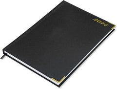 FIS A4 Golden Diary 2024 (English) Black. - Al Masam Stationery LLC