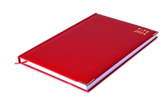 FIS A4 Golden Diary 2024 (English) Red - Al Masam Stationery LLC