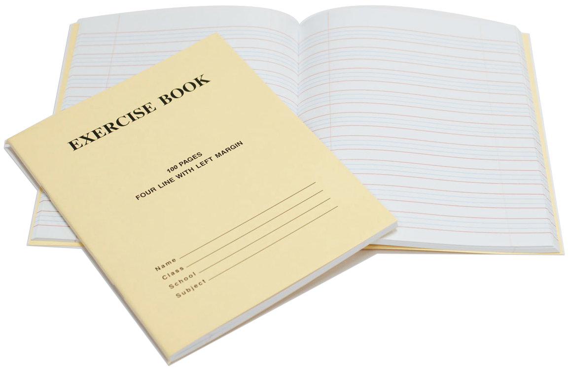 NoteBook 100pgs 4line with Left Margine - Al Masam Stationery LLC Main image