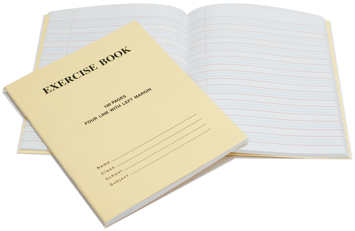 NoteBook 120pgs 4line with Left Margine - Al Masam Stationery LLC