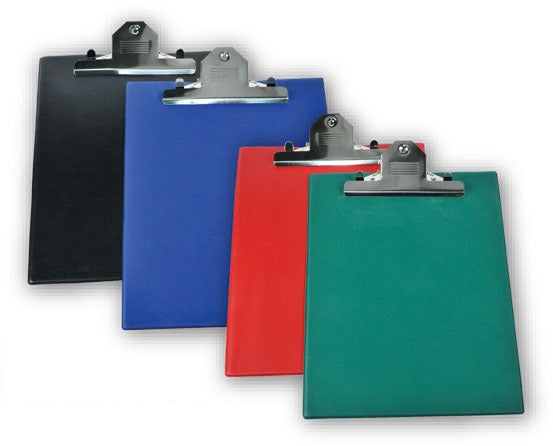 Clip Board used to clip on sheets of paper one behind the other. Also very helpful when you are on the move or to properly organise your papers when you are mobile. The same is also used by school and university level students as an examination board.