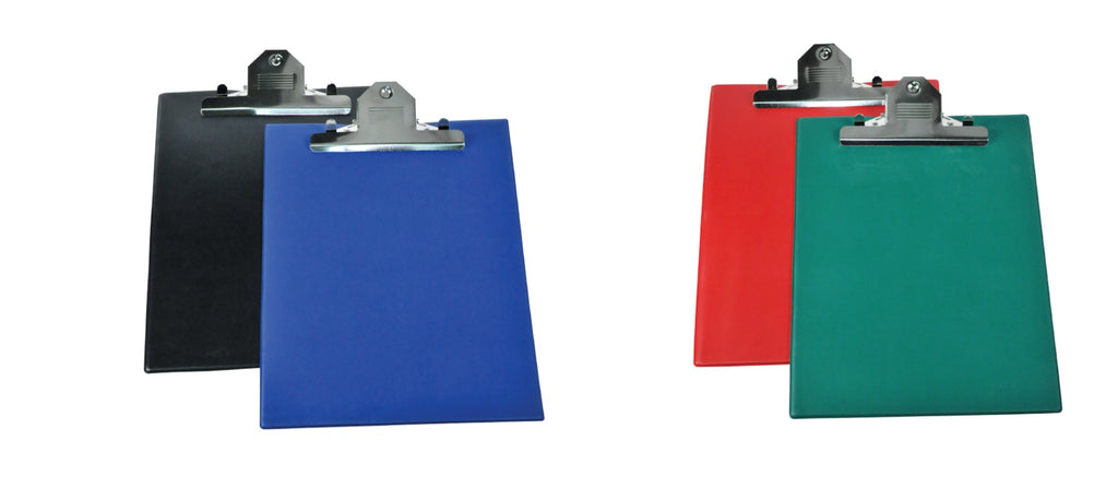 Clip Board used to clip on sheets of paper one behind the other. Also very helpful when you are on the move or to properly organise your papers when you are mobile. The same is also used by school and university level students as an examination board.