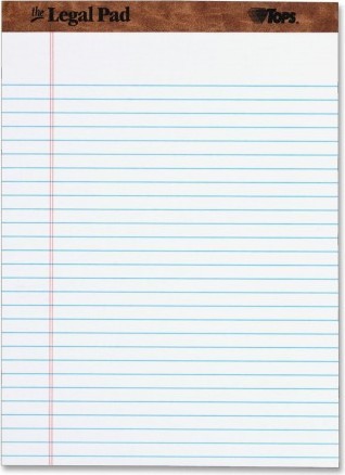 Legal Writing Pad A4 size White - Al Masam Stationery LLC
