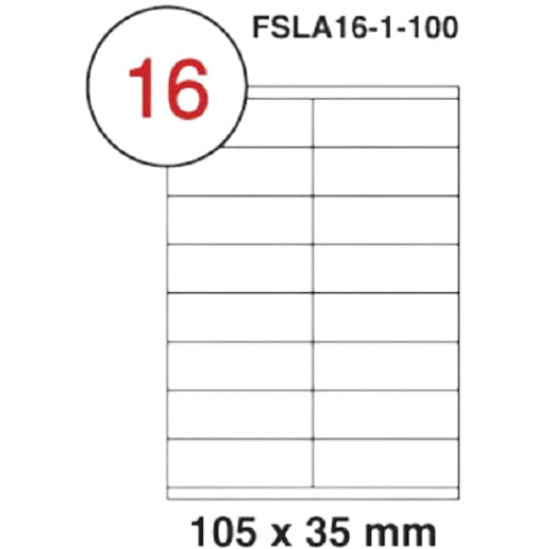 Fis multi purpose white label 105x35mm - Al Masam Stationery LLC Main image