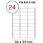Fis multi purpose white label 64x34mm - Al Masam Stationery LLC