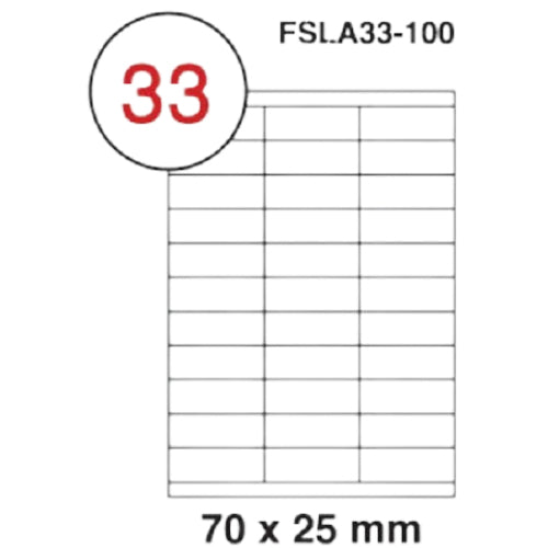 Fis multi purpose white label 70x25mm - Al Masam Stationery LLC Main image