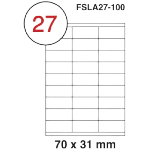Fis multi purpose white label 70x31mm - Al Masam Stationery LLC Main image