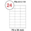 Fis multi purpose white label 70x35mm - Al Masam Stationery LLC
