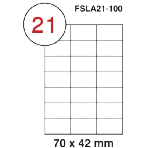 Fis multi purpose white label 70x42mm - Al Masam Stationery LLC Main image