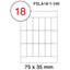 Fis multi purpose white label 75x35mm - Al Masam Stationery LLC