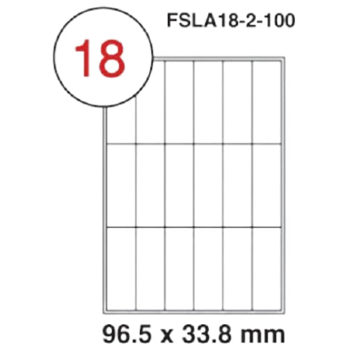 Fis multi purpose white label 96.5x33.8mm - Al Masam Stationery LLC Main image