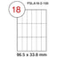 Fis multi purpose white label 96.5x33.8mm - Al Masam Stationery LLC