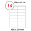 MULTI PURPOSE WHITE LABEL-105X39mm - Al Masam Stationery LLC