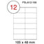MULTI PURPOSE WHITE LABEL-105X48mm - Al Masam Stationery LLC