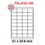 Multi purpose white label 51x33.8mm - Al Masam Stationery LLC