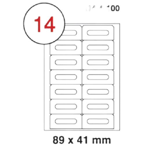 MULTI PURPOSE WHITE LABEL-89X41mm - Al Masam Stationery LLC Main image