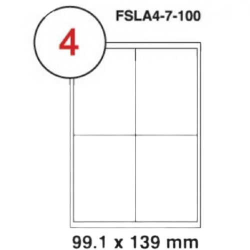 MULTI PURPOSE WHITE LABEL-99.1X139mm - Al Masam Stationery LLC Main image