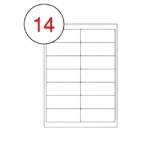 MULTI PURPOSE WHITE LABEL-99X38.1mm - Al Masam Stationery LLC