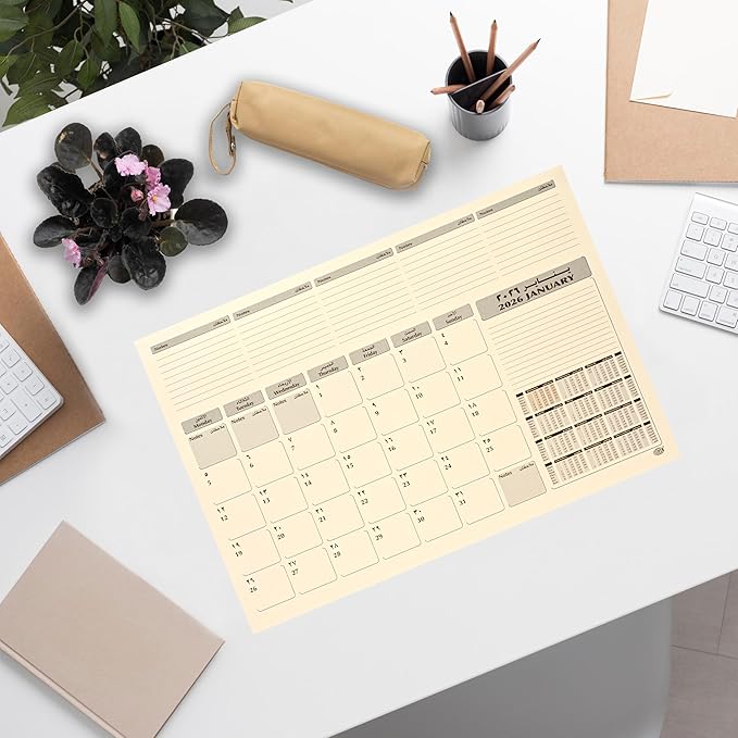 FIS 490x340mm Arabic-English 2026 Ivory Desk Refill - FSDKRAEIV26 - Al Masam Stationery LLC