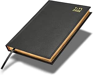 FIS Black A5 Gold-Edge PU 2026 Diary - FSDI26AEG26BK