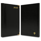 FIS Black A5 Golden Corner Hard Cover Vinyl 2026 Diary-FSDI22E26BK - Al Masam Stationery LLC