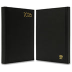 FIS Black A5 Golden PU Gilded Edge 2026 Diary-FSDI26EG26BK - Al Masam Stationery LLC