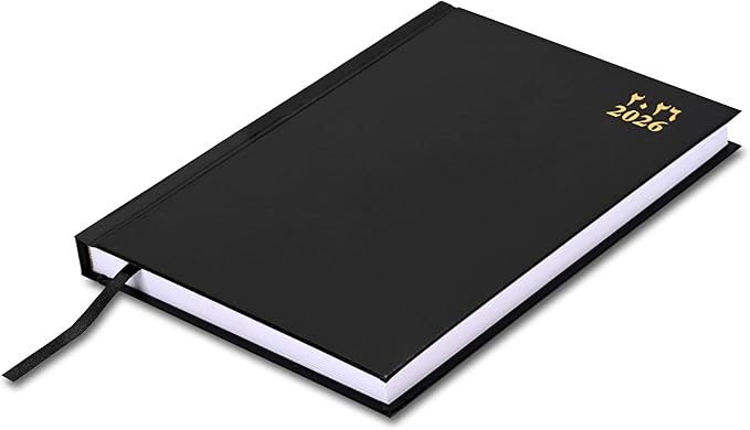 FIS Black A5 Hard Vinyl 2026 Diary - FSDI21AE26BK Main image