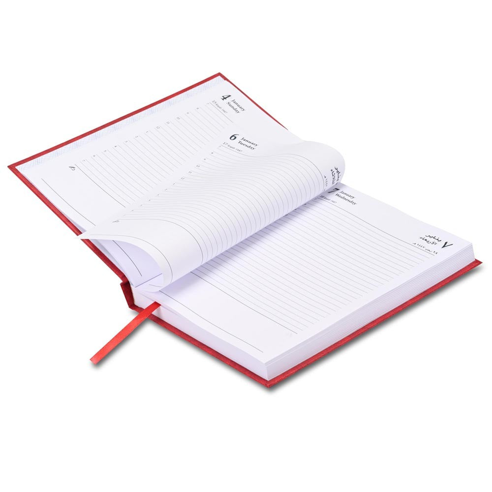 FIS Maroon Pocket PVC 2026 2-Day Diary - FSDI09AE26MR - Al Masam Stationery LLC